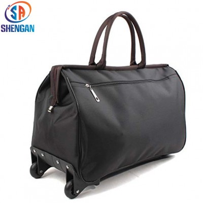 2014 new products traveling bag duffle bag with double metail trolley luggage bag