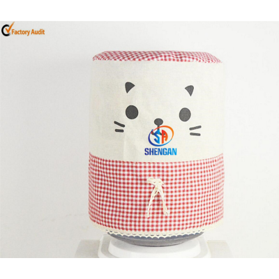 lovely design high quality cotton fabric dustproof 5 gallon water bottle cover